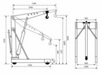 Grua de taller para europalets de 1 tonelada