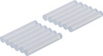 Barras de pegamento termofusible transparentes Ø 7,5 mm, 50 mm 12 piezas
