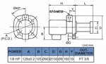 Bomba de refrigerante, 130 mm, 0,15 kw, 230v