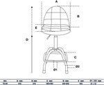 Silla giratoria de taller con respaldo altura ajustable