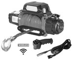 Cabrestante 24V 5443 kg 26m cable sintetico mando a distancia inalambrico