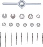 Juego de machos y terrajas M1 - M2,5 31 piezas