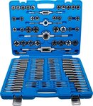 Juego de machos y terrajas metrico / pulgadas 110 piezas