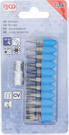 Juego de puntas entrada 6,3 mm (1/4) perfil en T (para Torx) 11 piezas
