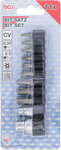 Juego de puntas entrada 10 mm (1/4) / 10 mm (3/8) perfil en T (para Torx) con perforacio