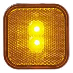 Luz de posicion lateral 12 24V naranja 65 x 65 mm LED