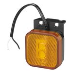Luz de posicion lateral 12 24V naranja 65 x 65 mm LED con soporte