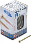 Tornillos multiuso cruz PZ2 4,0 x 50 mm 120 piezas