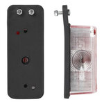 Ancho luz roja blanca 92x42mm en soporte