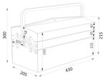 Maletin de herramientas 5 compartimentos longitud 430mm