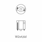 Bombilla para coche 12V 1 2W T5 W2x4 6d x10 pieza