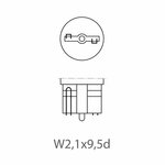 Lampara de coche 12V 3W T10 W2.1x9.5d x10 pieza