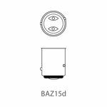 Lampara de coche 12V 21 4W BAZ15d x10 pieza