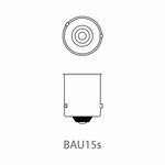 Lampara de coche 12V 21W BAU15s naranja x10 pieza
