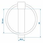 Pasador de chaveta de 4 5 mm con anillo