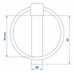 Pasador de chaveta de 6 mm con anillo