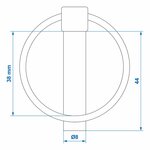 Pasador de chaveta de 8 mm con anillo
