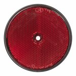 Reflector rojo de 80 mm con montaje por tornillo