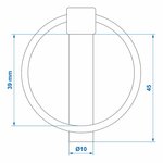 Pasador de chaveta de 10 mm con anillo