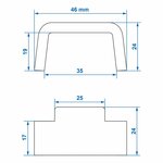 Contraparte para cerradura de tension Tico x10 piezas