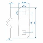 Soporte de montaje para anillo D de 10 mm x10 piezas