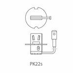 Lampara de coche 12V 55W PK22s H3 en caja