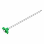 Estaca de tienda de 25 cm de metal con gancho de plastico