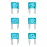 Fusibles de cuchilla mini 15A azules 6 piezas