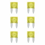 Fusibles de cuchilla mini 20A amarillos 6 piezas
