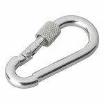 Mosqueton metalico 5x50mm con cierre de rosca x10 pieces