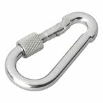 Mosqueton metalico 5x50mm con cierre de rosca x10 pieces