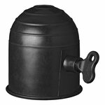 Tapa de barra de remolque negra con cerradura