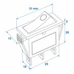 Interruptor basculante LED azul 12V 24V-max. 10A
