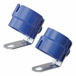 Portaenchufes de plastico azul