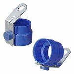 Portaenchufes de plastico azul