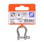 Grillete de arpa corto de 5 mm  acero inoxidable A4 AISI 316  1.000 daN