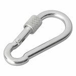 Mosqueton metalico 6x60mm con cierre de rosca x10 pieces
