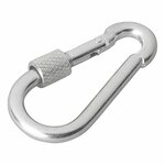 Mosqueton metalico 6x60mm con cierre de rosca x10 pieces