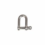 Grillete D corto de 4 mm  acero inoxidable A4 AISI 316  750 daN