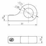 Contraparte para cerradura de tension SPP Z-12A