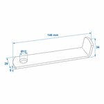 Boligrafo metalico para cerradura de acoplamiento