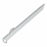 Clavija de correa para tormentas de 38 cm de acero galvanizado con gancho y ojo