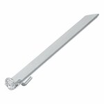 Clavija de correa para tormentas de 38 cm de acero galvanizado con gancho y ojo