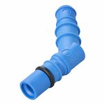 Conector de manguera con junta torica para mangueras de 10 12 mm azul