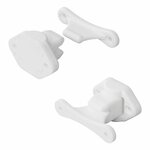 Retenedor de puerta con bisagra blanco de 2 piezas