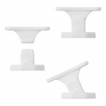 Retenedor de puerta con bisagra blanco de 2 piezas