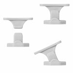 Retenedor de puerta con bisagra gris de 2 piezas