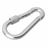 Mosqueton metalico 8x80mm con cierre de rosca x10 pieces