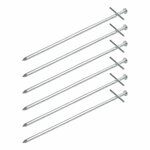 Pasador de roca de 23 cm de metal con pasador transversal soldado  6 piezas en bolsa de plastico