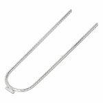 Anclaje al suelo de 30 cm en perfil U de acero galvanizado